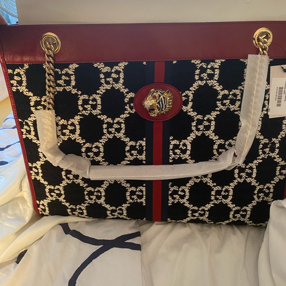 Gucci tweed rajah bag NWT